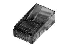 CONFEZIONE 100 CONNETTORI 8 POLI CAT 5E UTP NON SCHERMATO RJ45 NERO PER CAVO FLESSIBILE