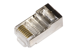 CONFEZIONE 100 CONNETTORI 8 POLI CATEGORIA 6 SCHERMATI RJ45 PER CAVO FLESSIBILE