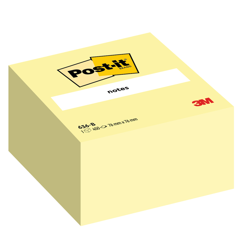 BLOCCO CUBO 450fg Post-itÂ® Giallo CanaryÂ 76x76mm 636-B