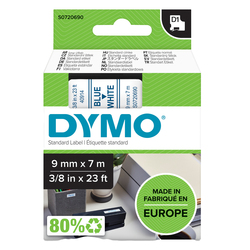 NASTRO DYMO TIPO D1 (9MMX7M) BLU/BIANCO 409140