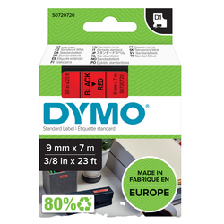 NASTRO DYMO TIPO D1 (9MMX7M) NERO/ROSSO 409170