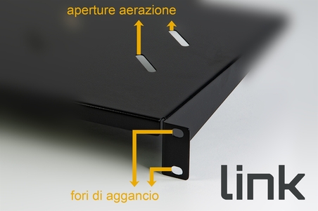 RIPIANO PER ARMADIO 19" 1 UNITA' PROFONDITA' 250 MM. (UNIVERSALE) COLORE NERO
