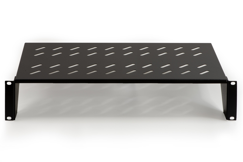 RIPIANO PER ARMADIO 19" 2 UNITA' PROFONDITA' 250 MM. (UNIVERSALE) COLORE NERO