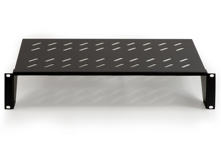 RIPIANO PER ARMADIO 19" 2 UNITA' PROFONDITA' 250 MM. (UNIVERSALE) COLORE NERO