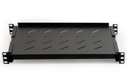 RIPIANO PER ARMADIO RACK 19" ALLUNGABILE 350 MM CON 4 AGGANCI NERO