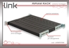 RIPIANO UNIVERSALE PER ARMADIO RACK 19" ALLUNGABILE 370-450 MM CON 4 AGGANCI NERO