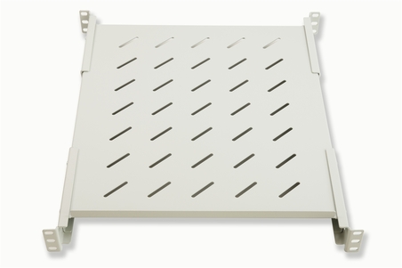 RIPIANO PER ARMADIO RACK 19" ALLUNGABILE 550 MM CON 4 AGGANCI GRIGIO