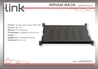 RIPIANO UNIVERSALE PER ARMADIO RACK 19" ESTRAIBILE SU BINARI TELESCOPICI 1 UNITA' NERO 550MM.