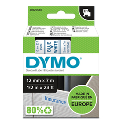 NASTRO DYMO TIPO D1 (12MMX7M) BLU/BIANCO 450140