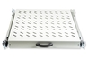 RIPIANO UNIVERSALE PER ARMADIO RACK 19" ESTRAIBILE SU BINARI TELESCOPICI 1 UNITA' GRIGIO 570 MM.
