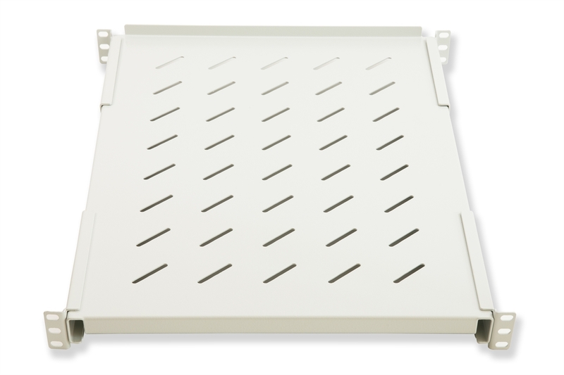 RIPIANO PER ARMADIO RACK 19" ALLUNGABILE 650 MM CON 4 AGGANCI GRIGIO