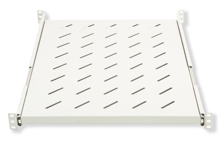 RIPIANO UNIVERSALE PER ARMADIO RACK 19" ESTRAIBILE SU BINARI TELESCOPICI 1 UNITA' GRIGIO 650MM.