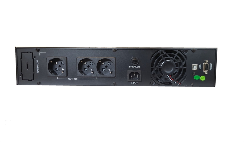 GRUPPO DI CONTINUITA' ONLINE RACK 2000VA/2000W CON 3 PRESE SCHUKO, CON SLOT SNMP