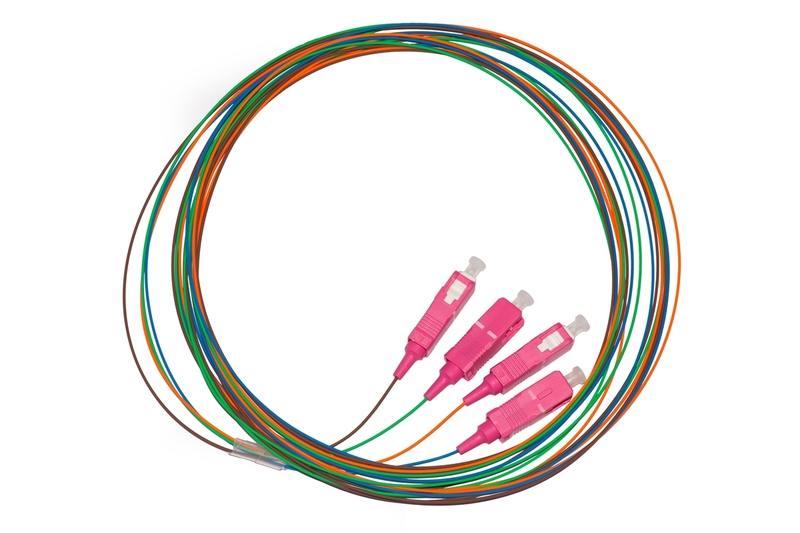CONFEZIONE 4 PIGTAIL MT 2 CONNETTORE SC SIMPLEX MULTIMODE OM4