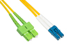CAVO FIBRA OTTICA SC APC A LC UPC SINGLEMODE DUPLEX  MT.3