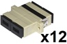 CONFEZIONE 12 ADATTATORI FIBRA OTTICA SC/SC MULTIMODE DUPLEX OM2
