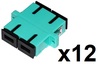 CONFEZIONE 12 ADATTATORI FIBRA OTTICA SC/SC MULTIMODE DUPLEX OM3