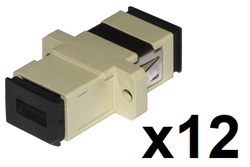 CONFEZIONE 12 ADATTATORI FIBRA OTTICA SC/SC MULTIMODE SIMPLEX OM2 UPC