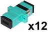 CONFEZIONE 12 ADATTATORI FIBRA OTTICA SC/SC MULTIMODE SIMPLEX OM3 UPC