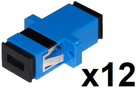 CONFEZIONE 12 ADATTATORI FIBRA OTTICA SC/SC SINGLEMODE SIMPLEX UPC