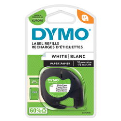 NASTRO IN CARTA DYMO LETRATAG 12MMX4M BIANCO 912000