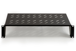 RIPIANO PER ARMADIO 19" 2 UNITA' PROFONDITA' 250 MM. (UNIVERSALE) COLORE NERO