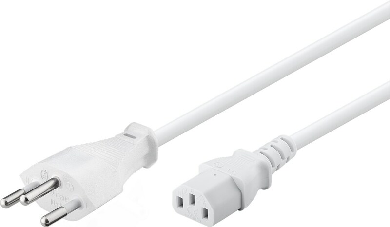 CAVO ALIMENTAZIONE SPINA SVIZZERA MT 2 COLORE BIANCO
