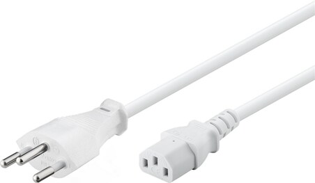 CAVO ALIMENTAZIONE SPINA SVIZZERA MT 2 COLORE BIANCO