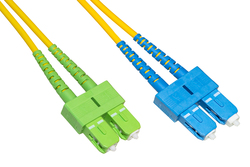 CAVO FIBRA OTTICA SC APC A SC UPC SINGLEMODE DUPLEX  MT.1