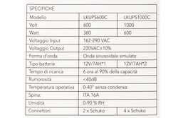 GRUPPO DI CONTINUITA' 600VA/360W LINE INTERACTIVE CON 2 PRESE CON DISPLAY.
