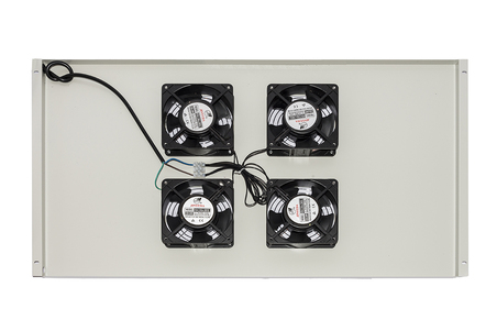 MODULO 4 VENTOLE A SOFFITTO COLORE GRIGIO CON TERMOSTATO PER ARMADI 22/42U PROFONDI 800-1000 LINK