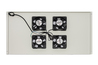 MODULO 4 VENTOLE A SOFFITTO COLORE GRIGIO CON TERMOSTATO PER ARMADI 22/42U PROFONDI 800-1000 LINK