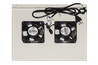 MODULO 2 VENTOLE A SOFFITTO CON TERMOSTATO COLORE GRIGIO PER ARMADI 22/42U PROFONDI 600 MM LINK