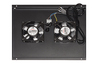 MODULO 2 VENTOLE A SOFFITTO CON TERMOSTATO COLORE NERO PER ARMADI 22/42U PROFONDI 600 MM LINK