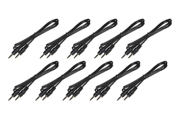 CONFEZIONE 10 CAVI AUDIO CONNETTORI JACK 3,5MM 3 POLI MT 1 COLORE NERO