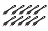 CONFEZIONE 10 CAVI AUDIO CONNETTORI JACK 3,5MM 3 POLI MT 1 COLORE NERO
