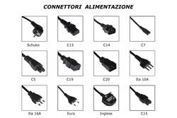 CAVO ALIMENTAZIONE SCHUKO - PRESA IEC C13 DRITTA MT. 3