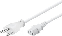 CAVO ALIMENTAZIONE SPINA SVIZZERA MT 2 COLORE BIANCO