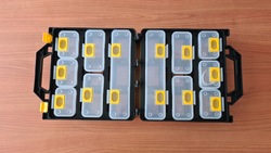 VALIGETTA 12 COMPARTIMENTI ESTRAIBILI PER ATTREZZI, MINUTERA, ECC MISURE (LXPXA) 30X28X15
