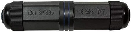 GIUNTO DUE CONNETTORI RJ45 CAT 6A IP67 DA ESTERNO WATERPROOF