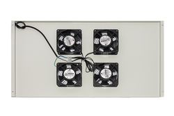 MODULO 4 VENTOLE A SOFFITTO COLORE GRIGIO CON TERMOSTATO PER ARMADI 22/42U PROFONDI 800-1000 LINK