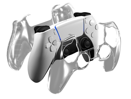 CUSTODIA DI PROTEZIONE COMPATIBILE PER CONTROLLER PS5 TRASPARENTE ANTIGRAFFI
