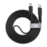 Cavo ricarica piatto Type-C / Type-C 1,2 m nero