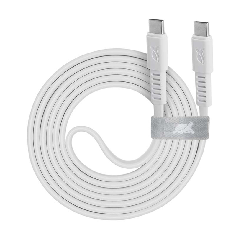 Cavo ricarica piatto Type-C / Type-C 1,2m bianco