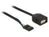 CAVO NULL MODEM COMPUTER SERIALE RS232 CROSSOVER (INCROCIATO) 9 POLI FEMMINA/FEMMINA MT.2