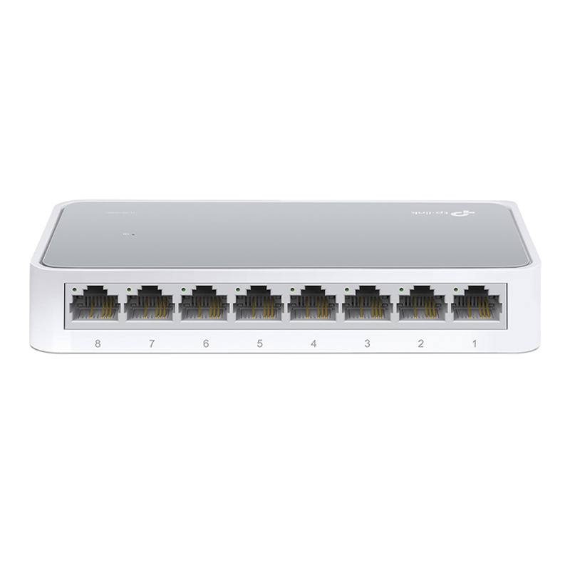8-port 10/100M mini Desktop Switch, 8 10/100M RJ45 ports, Plastic case
