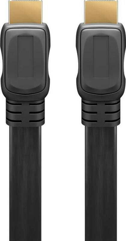 CAVO HDMI PIATTO MT. 3 HIGH SPEED CON ETHERNET COLORE NERO
