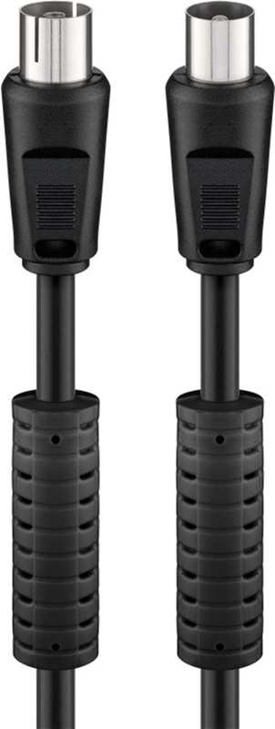 CAVO ANTENNA 1,5 M. NERO CON FERRITE ANTIDISTURBO