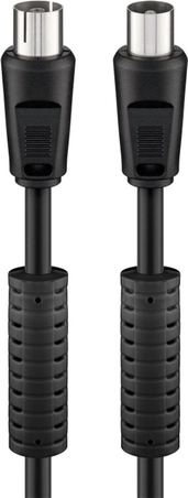 CAVO ANTENNA 1,5 M. NERO CON FERRITE ANTIDISTURBO