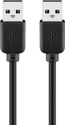 CAVO USB 2.0 connettori A maschio nero 3 mt.